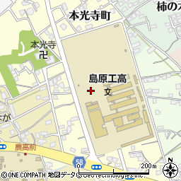 長崎県島原市本光寺町周辺の地図