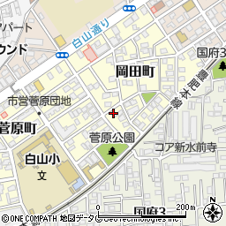ライズ岡田町周辺の地図