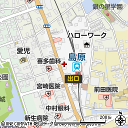 長崎県島原市片町617周辺の地図
