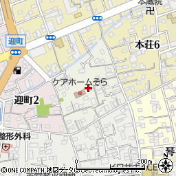 熊本県熊本市中央区弥生町周辺の地図