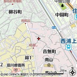 長崎県長崎市音無町周辺の地図