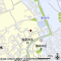 熊本県上益城郡益城町馬水535-5周辺の地図