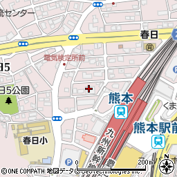 熊本県熊本市西区春日3丁目17周辺の地図