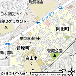 熊本県熊本市中央区菅原町2周辺の地図