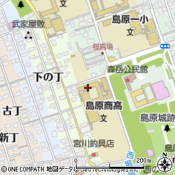 長崎県立島原商業高等学校周辺の地図
