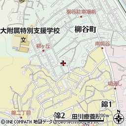 柳谷中通公園周辺の地図