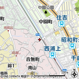 長崎県長崎市音無町19-58周辺の地図