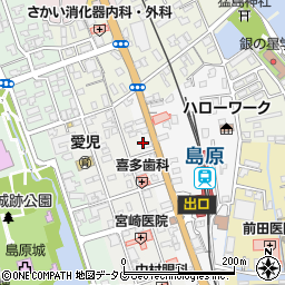 長崎県島原市片町651周辺の地図