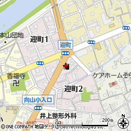 田村商事株式会社　迎町給油所周辺の地図