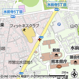 熊本テルサ前周辺の地図