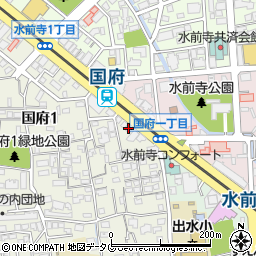 明治安田生命保険熊本支社新水前寺営業所周辺の地図