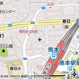 熊本県熊本市西区春日3丁目18周辺の地図