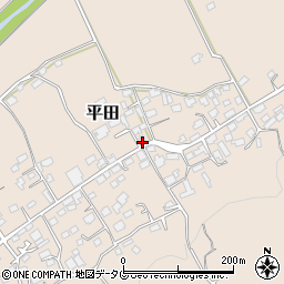 熊本県上益城郡益城町平田1027周辺の地図