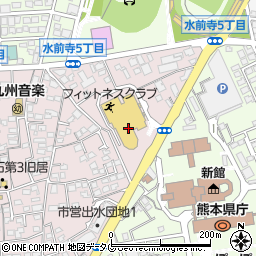 ホテル熊本テルサ　予約周辺の地図