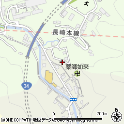 長崎県長崎市三川町1350周辺の地図