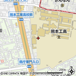 熊本県熊本市中央区上京塚町周辺の地図
