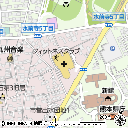 熊本テルサ周辺の地図