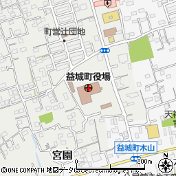 熊本県益城町（上益城郡）周辺の地図