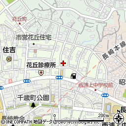 長崎県長崎市花丘町周辺の地図