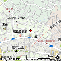 長崎県長崎市花丘町周辺の地図