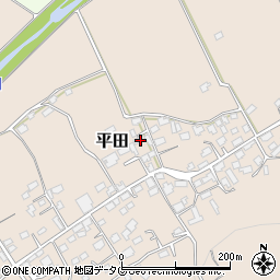熊本県上益城郡益城町平田1029周辺の地図