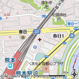 ＪＱＰａｒｋｓ熊本駅北駐車場周辺の地図