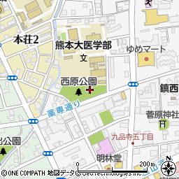 熊本市立　西原公園児童館周辺の地図