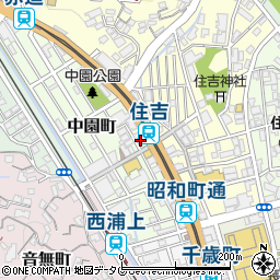 ローソン長崎中園町店周辺の地図