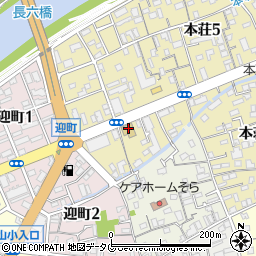 熊本市立　総合子育て支援センター周辺の地図