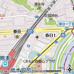 Ｊネットレンタカー熊本駅前店周辺の地図
