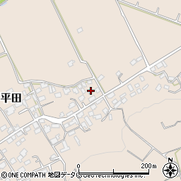 熊本県上益城郡益城町平田588周辺の地図