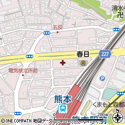 熊本春日郵便局周辺の地図