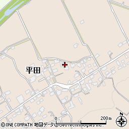 熊本県上益城郡益城町平田583周辺の地図