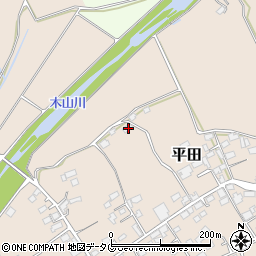 熊本県上益城郡益城町平田1112周辺の地図