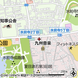 セブンイレブン熊本水前寺公園店周辺の地図