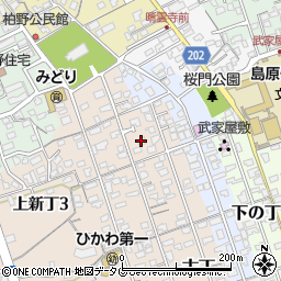 長崎県島原市下新丁2366周辺の地図