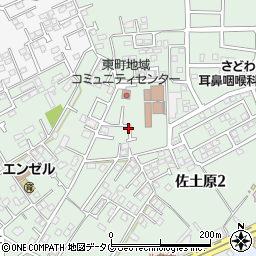 熊本県熊本市東区佐土原周辺の地図