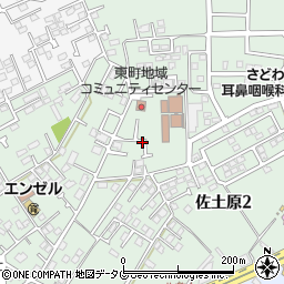 熊本県熊本市東区佐土原周辺の地図