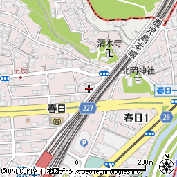 熊本県熊本市西区春日3丁目3周辺の地図