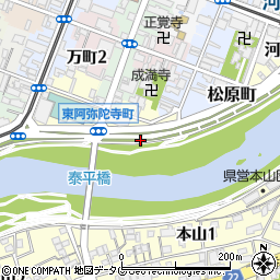 熊本県熊本市中央区紺屋阿弥陀寺町周辺の地図