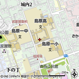 長崎県立島原高等学校周辺の地図