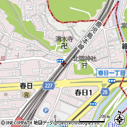 熊本県熊本市西区春日3丁目1周辺の地図