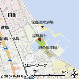 猛島神社周辺の地図