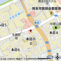 熊本本荘町郵便局周辺の地図