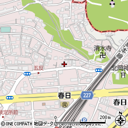 熊本県熊本市西区春日4丁目5周辺の地図