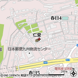 熊本県熊本市西区春日4丁目30周辺の地図