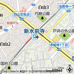 ローソンＳ熊本新水前寺駅前店周辺の地図