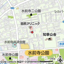 熊本市役所　文化市民局文化財課後藤是山記念館周辺の地図