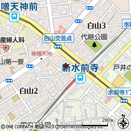 セブンイレブン熊本白山２丁目店周辺の地図