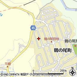 長崎県長崎市鶴の尾町23周辺の地図